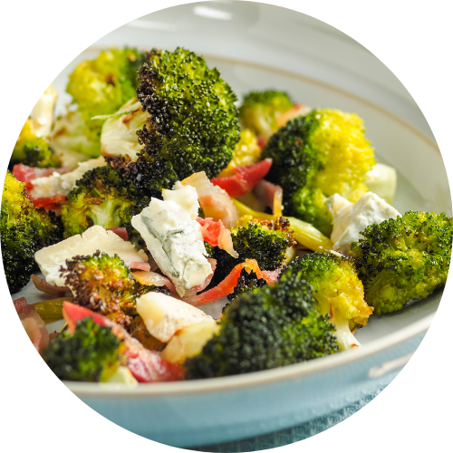 A salad loaded with broccoli