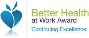 The kitemark to show that Gateshead Health NHS Foundation Trust is now a Better Health at Work Award Continuing Excellence accredited employer
